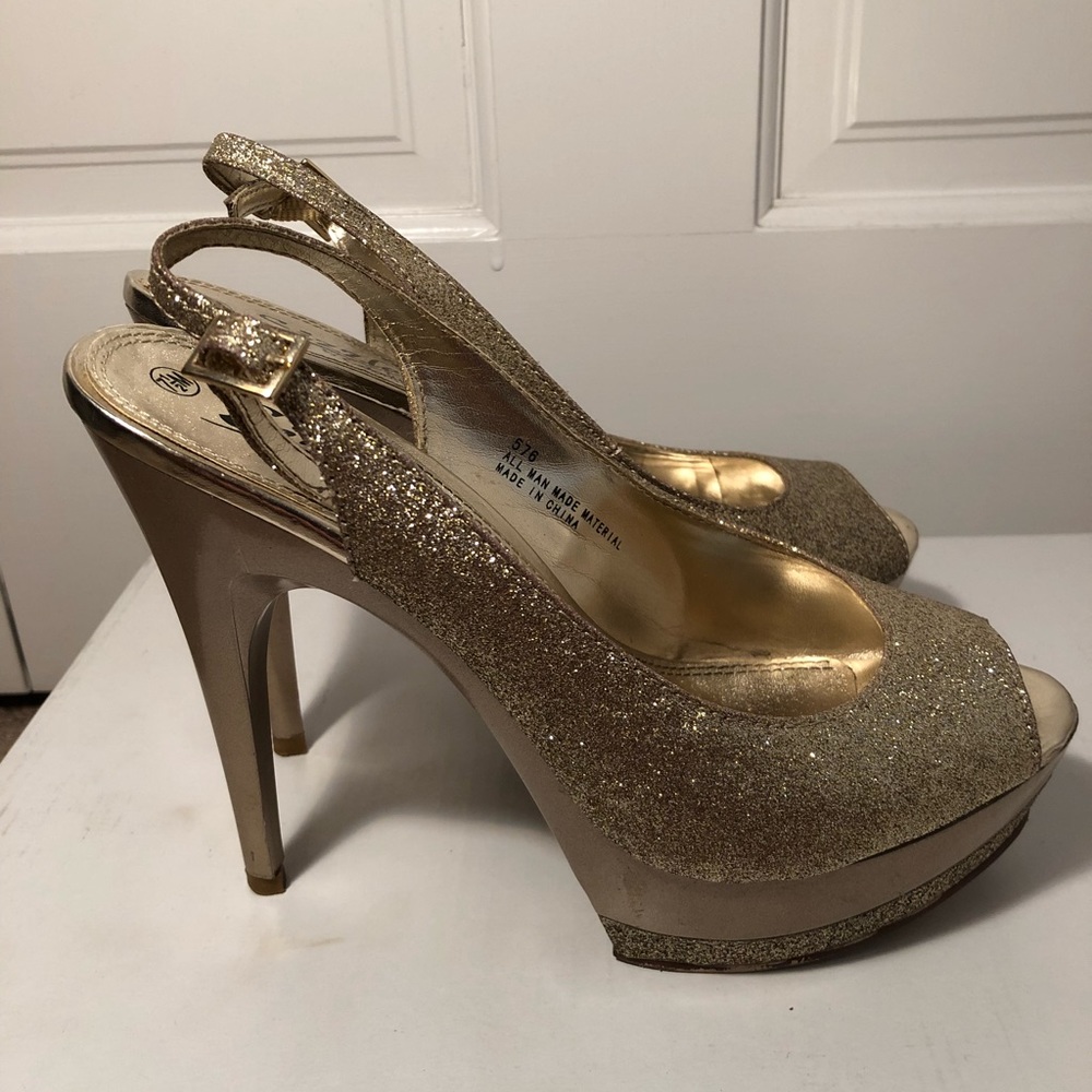 Glitter Peep Toe Sandal